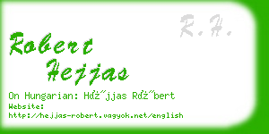 robert hejjas business card